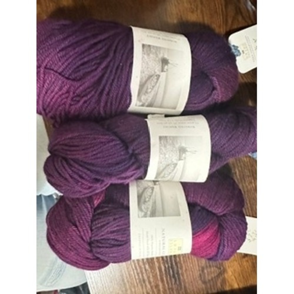 Swans Is.Worsted Yarn Organic Merino Wool Beetroot NEW Natural Dye 250yd 3Skeins